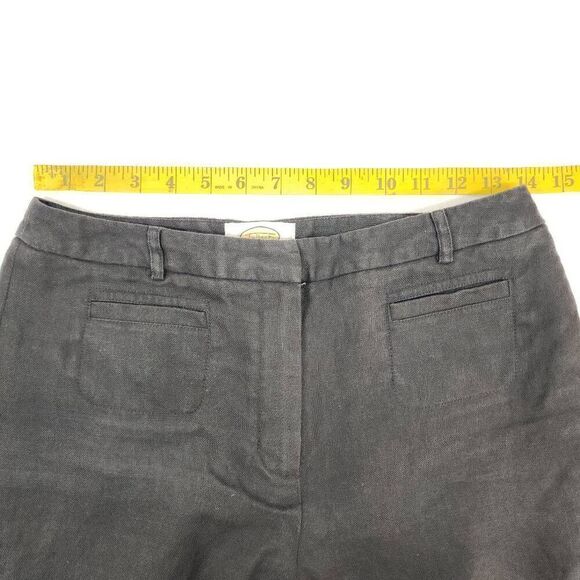 Talbots Size 6 100% Irish Linen Black Trouser Pants R7 - Picture 3 of 8